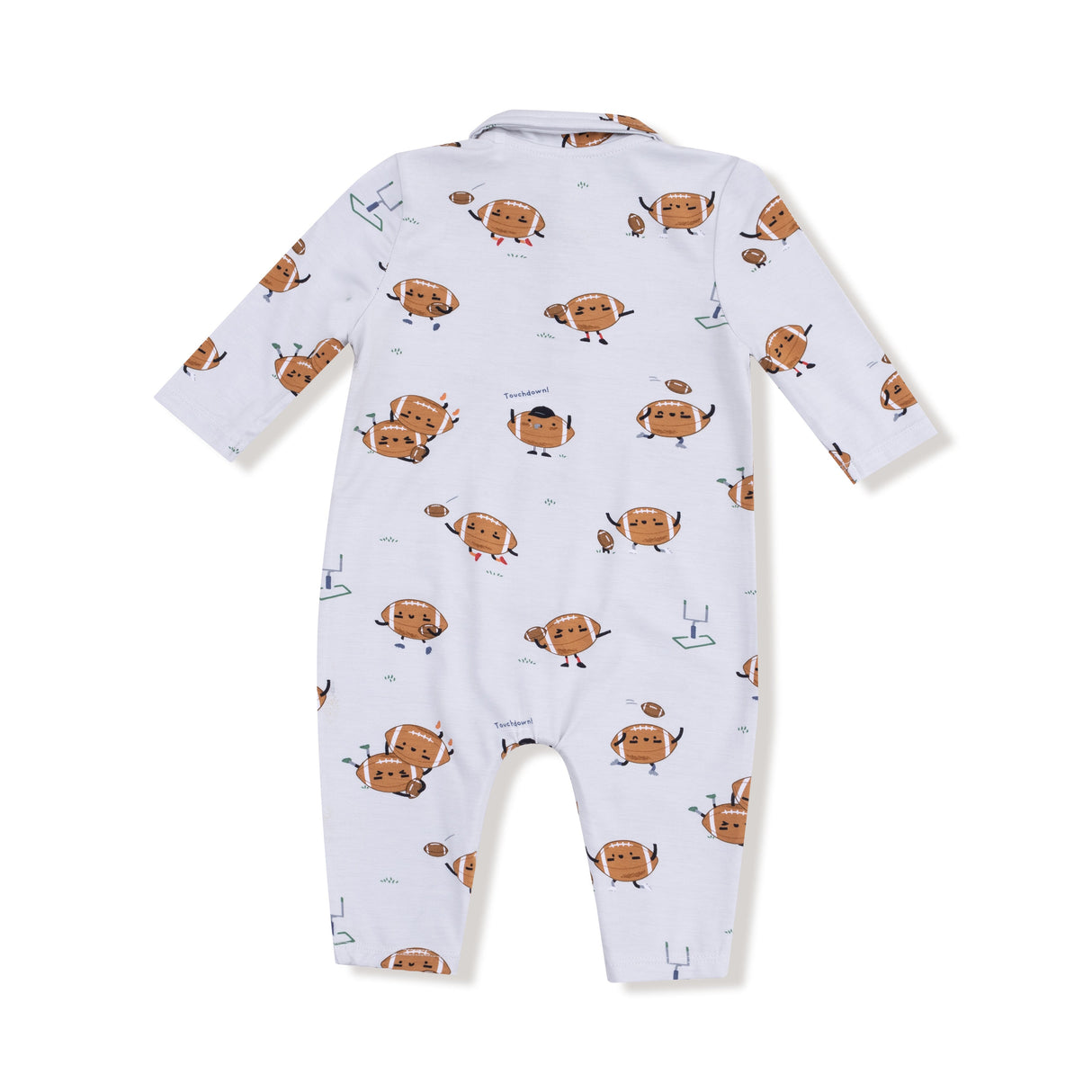 Polo Romper - Footballs Playing Football - HoneyBug 