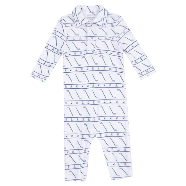 Polo Romper - HoneyBug 