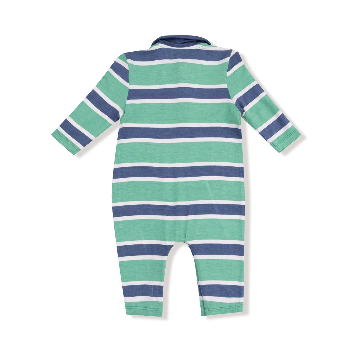 Polo Romper - Rugby Stripe - HoneyBug 