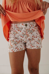 Girl's Printed Twill Shorts