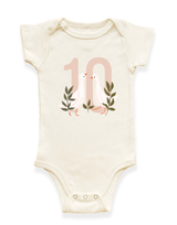 Goose Monthly Milestone Organic Baby Bodysuit