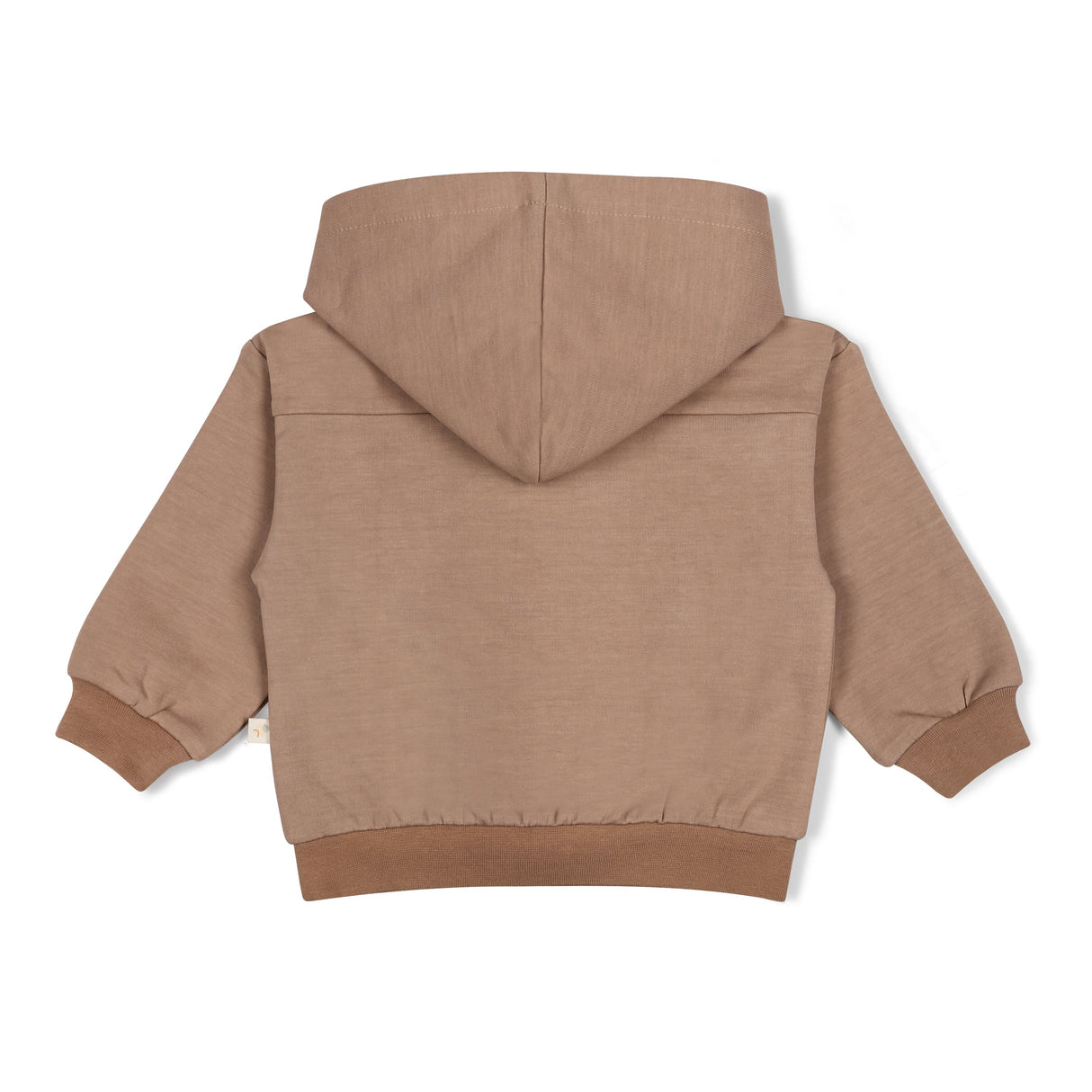 Organic Fleece Henley Hoodie - Taupe - HoneyBug 