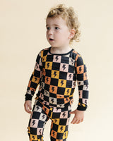 Bamboo Two Piece Set | Colorful Checks & Bolts - HoneyBug 