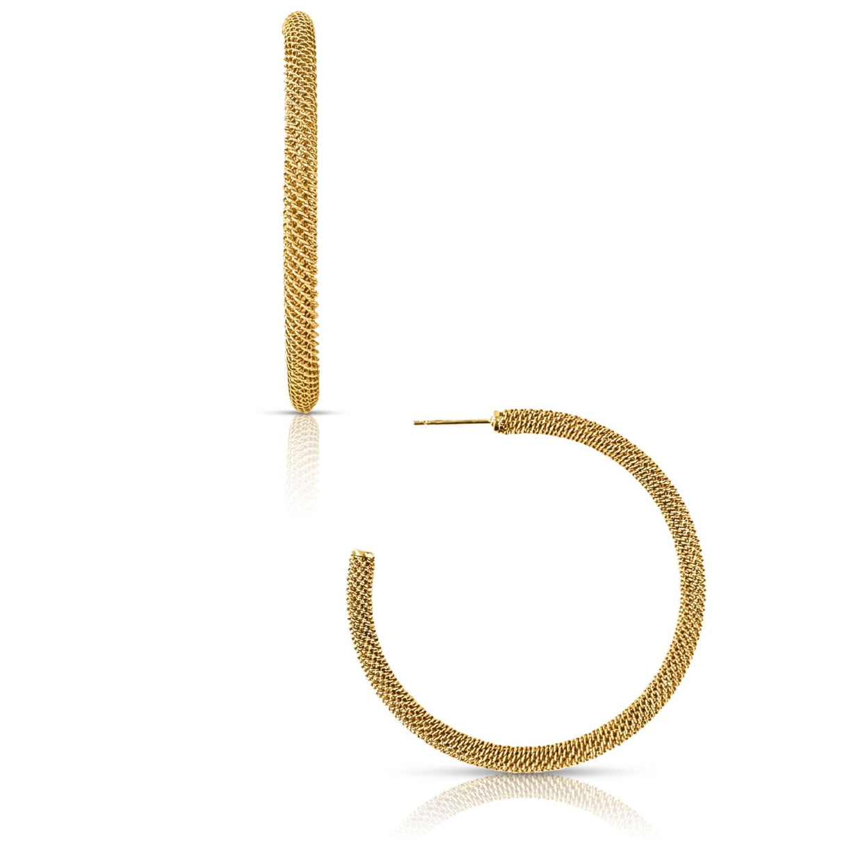 Lou Large Mesh Hoop Earring - HoneyBug 