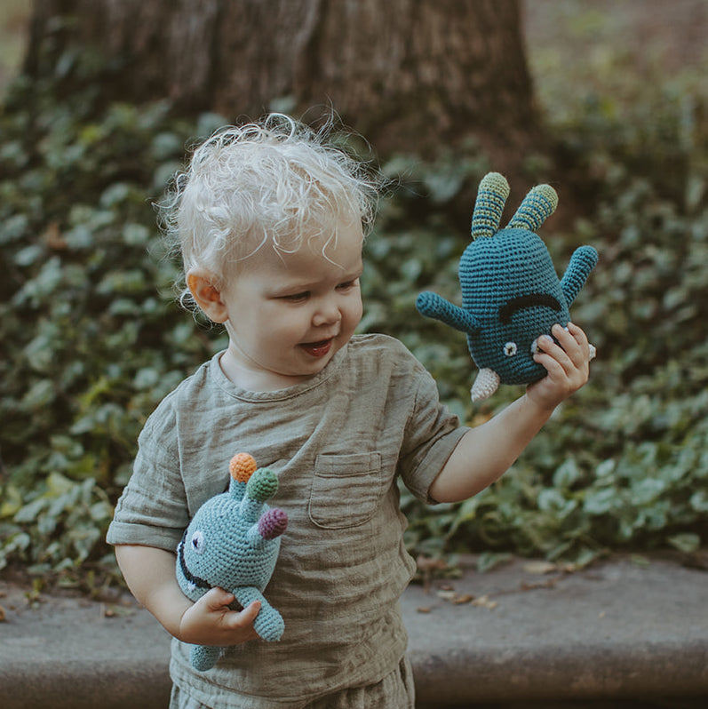 Plush Monster Rattle - HoneyBug 