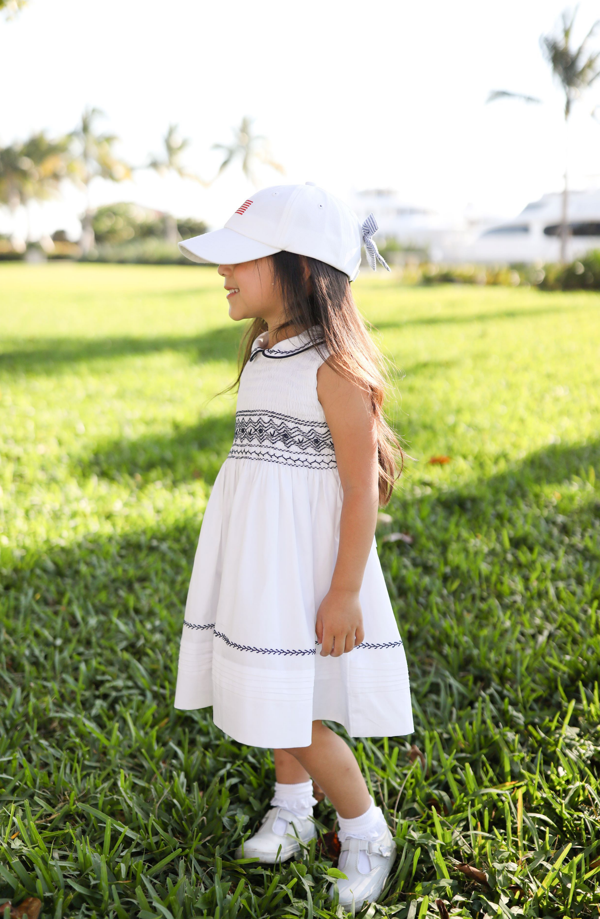 American Flag Bow Baseball Hat (Youth, Junior)