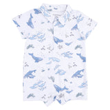 Watercolor Blue Whales - Polo Shortie