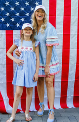American Flag Bow Baseball Hat (Youth, Junior)