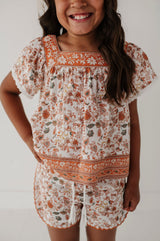 Square Neck Peasant Top