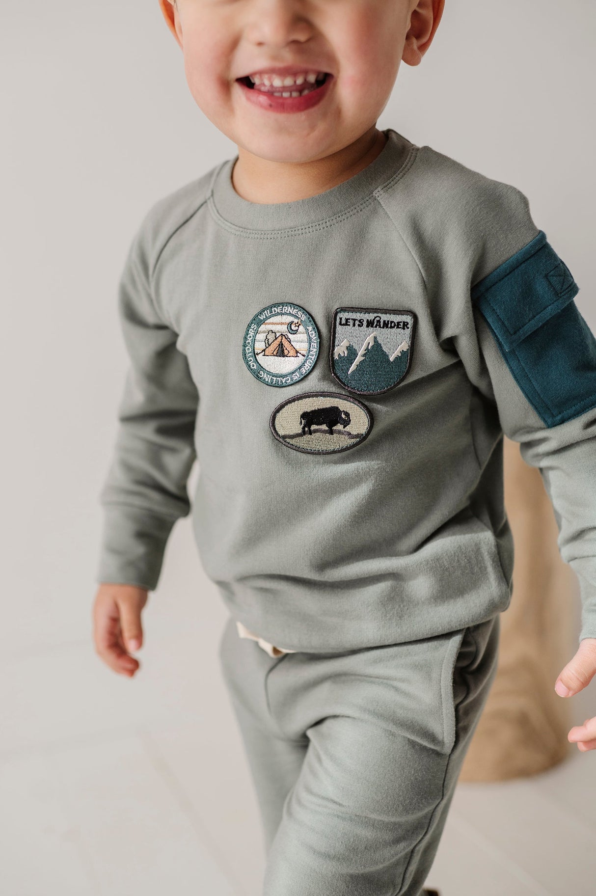 Boy's Raglan Sweatshirt - HoneyBug 