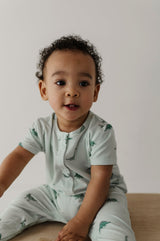 Short Sleeve Henley Romper