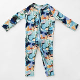 Bamboo Zip Pajamas | Charli Print - HoneyBug 