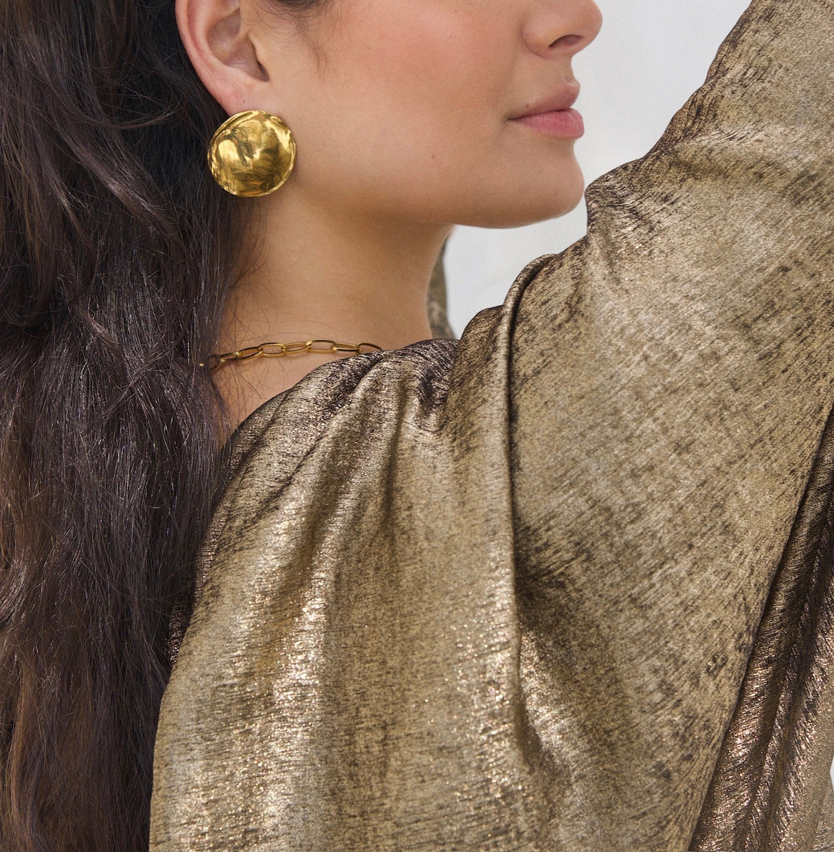 Callan Irregular Disc Earring - HoneyBug 