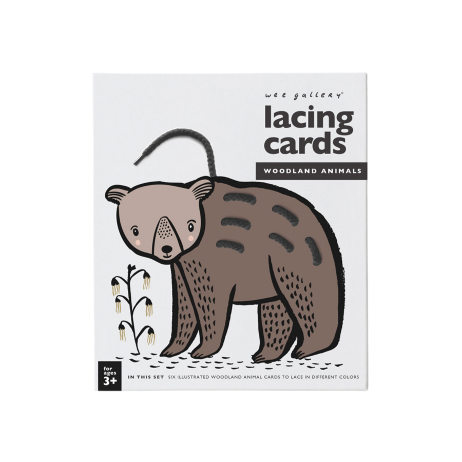Lacing Cards - Woodland Animals - HoneyBug 