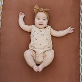 Rust Bamboo Stretch Crib Sheet - HoneyBug 