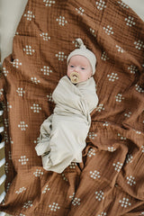 Oatmeal Bamboo Newborn Knot Hat - HoneyBug 