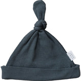Charcoal Organic Ribbed Newborn Knot Hat - HoneyBug 