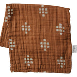 Chestnut Textile Muslin Burp Cloth - HoneyBug 