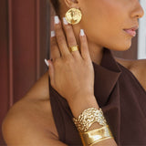 Callan Irregular Disc Earring - HoneyBug 