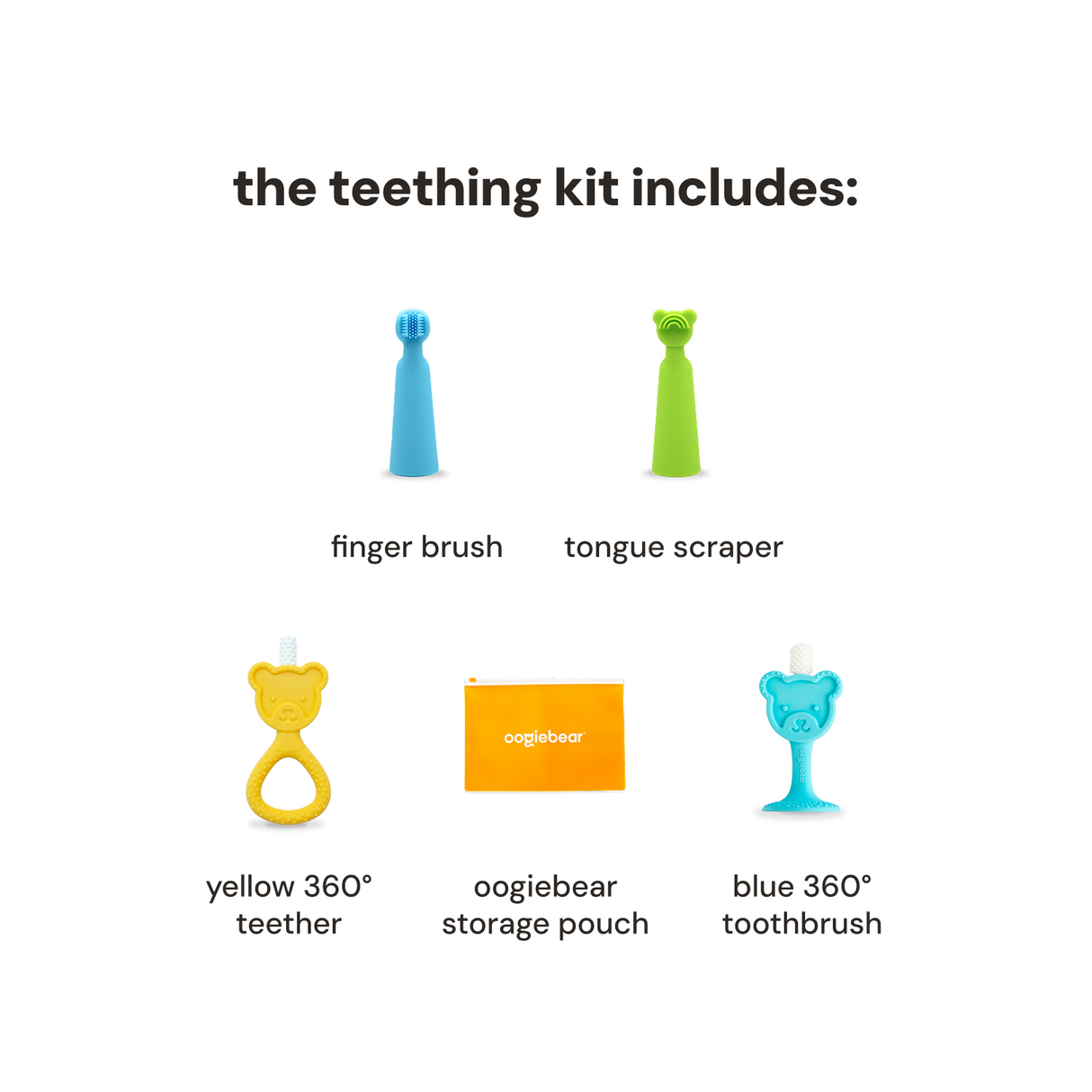 oogiebear infant to toddler teething kit