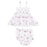 Baby Golf Carts Pink - Smocked Top with Bloomer