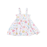 Sunny Coral Reef Fish - Smocked Top with Bike Short