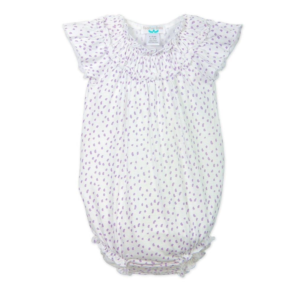 Ruched Bubble - Pintas - Periwinkle on White  100% Pima Cotton by Feather Baby - HoneyBug 
