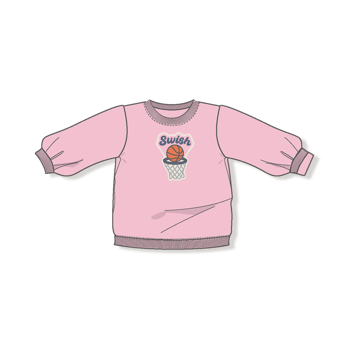 Pink Oversized Sweatshirt - HoneyBug 