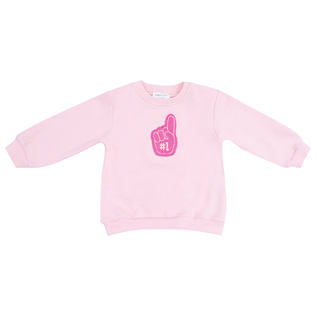 #1 Fan Oversized Sweatshirt - Varsity Pink - HoneyBug 