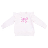 Bow Ruffle Sweatshirt - HoneyBug 