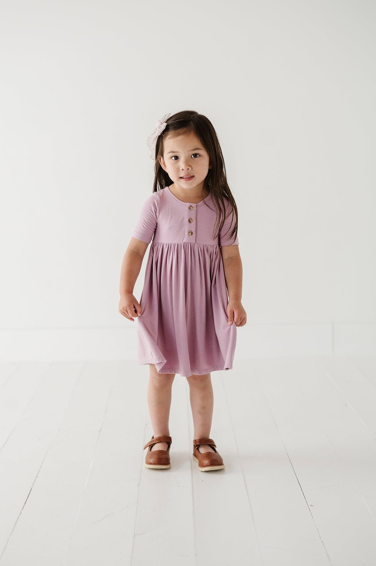 Short Sleeve Henley Dress - HoneyBug 