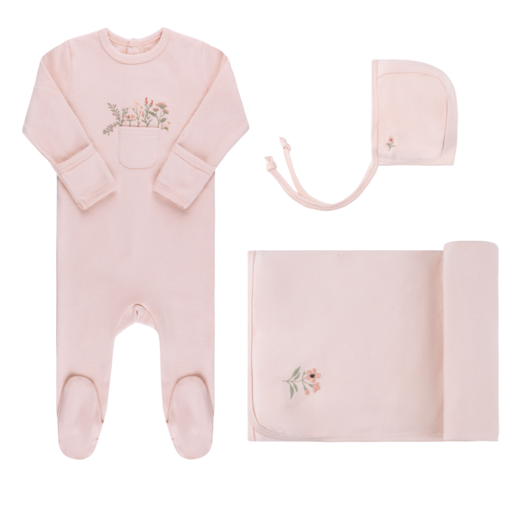 Cotton - Pocket Full of Flowers Collection-Take Me Home Sets - HoneyBug 