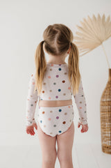 Girl's Two-Piece Crop Swimsuit - HoneyBug 
