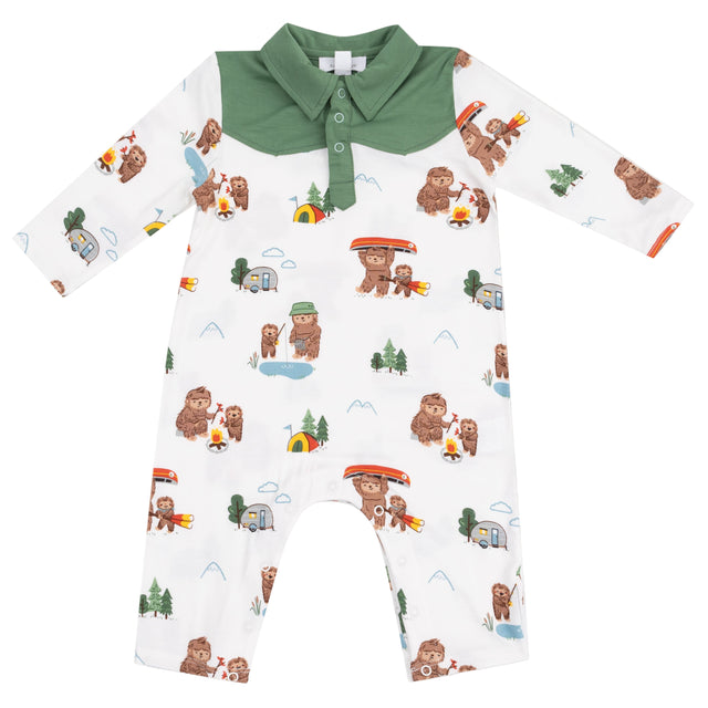 Long Sleeve Cowboy Romper - HoneyBug 