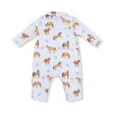 Long Sleeve Cowboy Romper - HoneyBug 