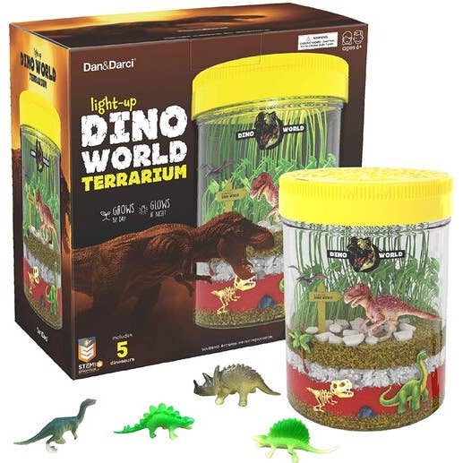 Light-Up Dino World Terrarium Kit - HoneyBug 