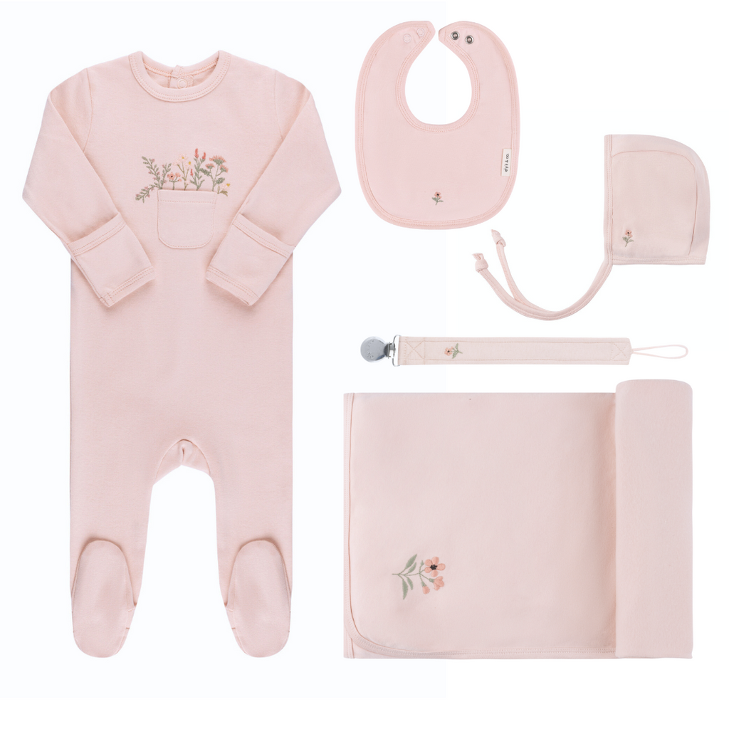 Cotton - Pocket Full of Flowers Collection-Deluxe Take Me Home Sets - HoneyBug 