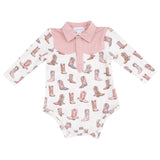 Long Sleeve Cowgirl Bodysuit - HoneyBug 