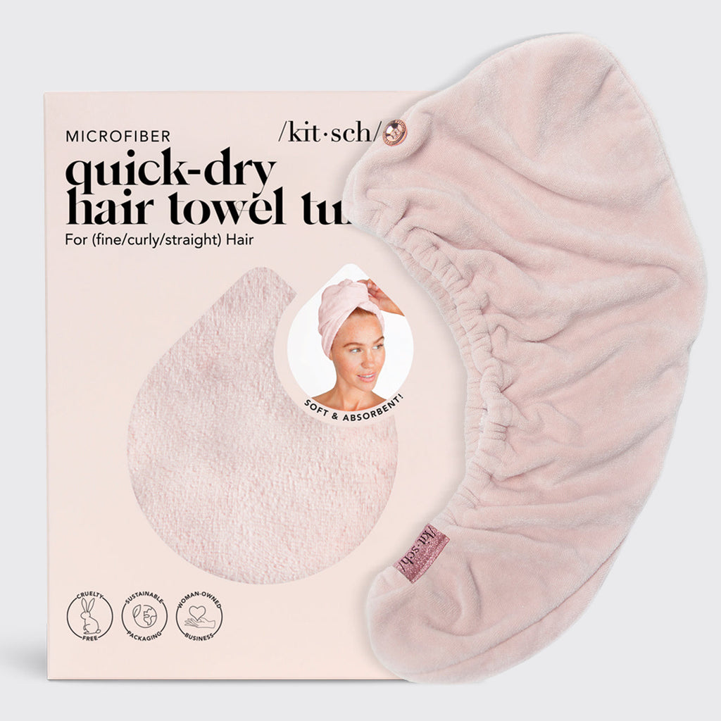 Blush Microfiber Hair Towel - HoneyBug 