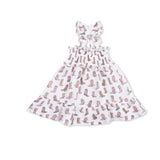 Cowgirl Boots - Smocked Ruffle Sundress & Bloomer