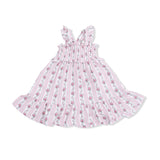 Winding Roses Stripe - Smocked Ruffle Sundress & Bloomer