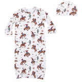 Buckaroo Western - Lap Shoulder Gown & Beanie Hat