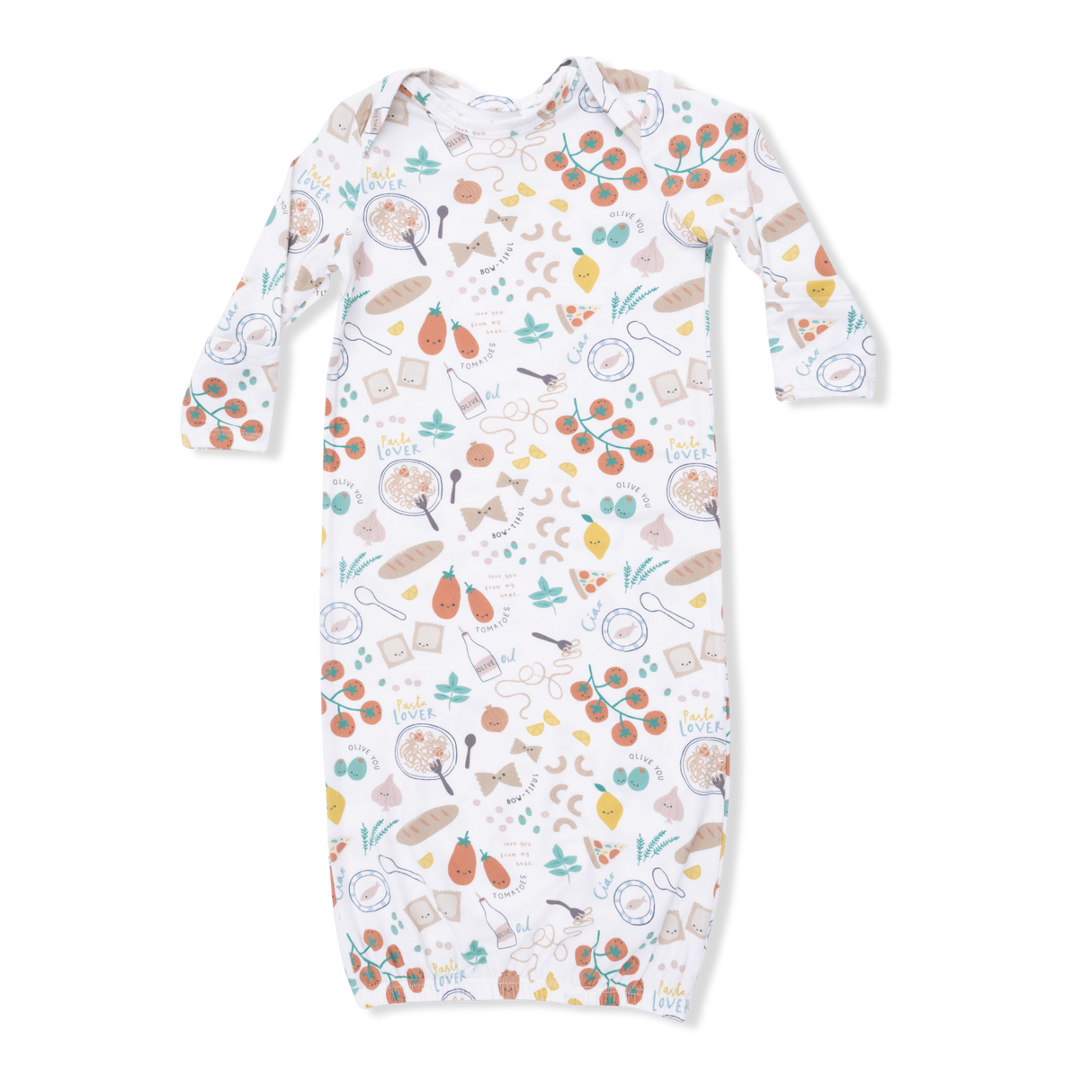 Pasta Lovers - Lap Shoulder Gown & Knotted Hat