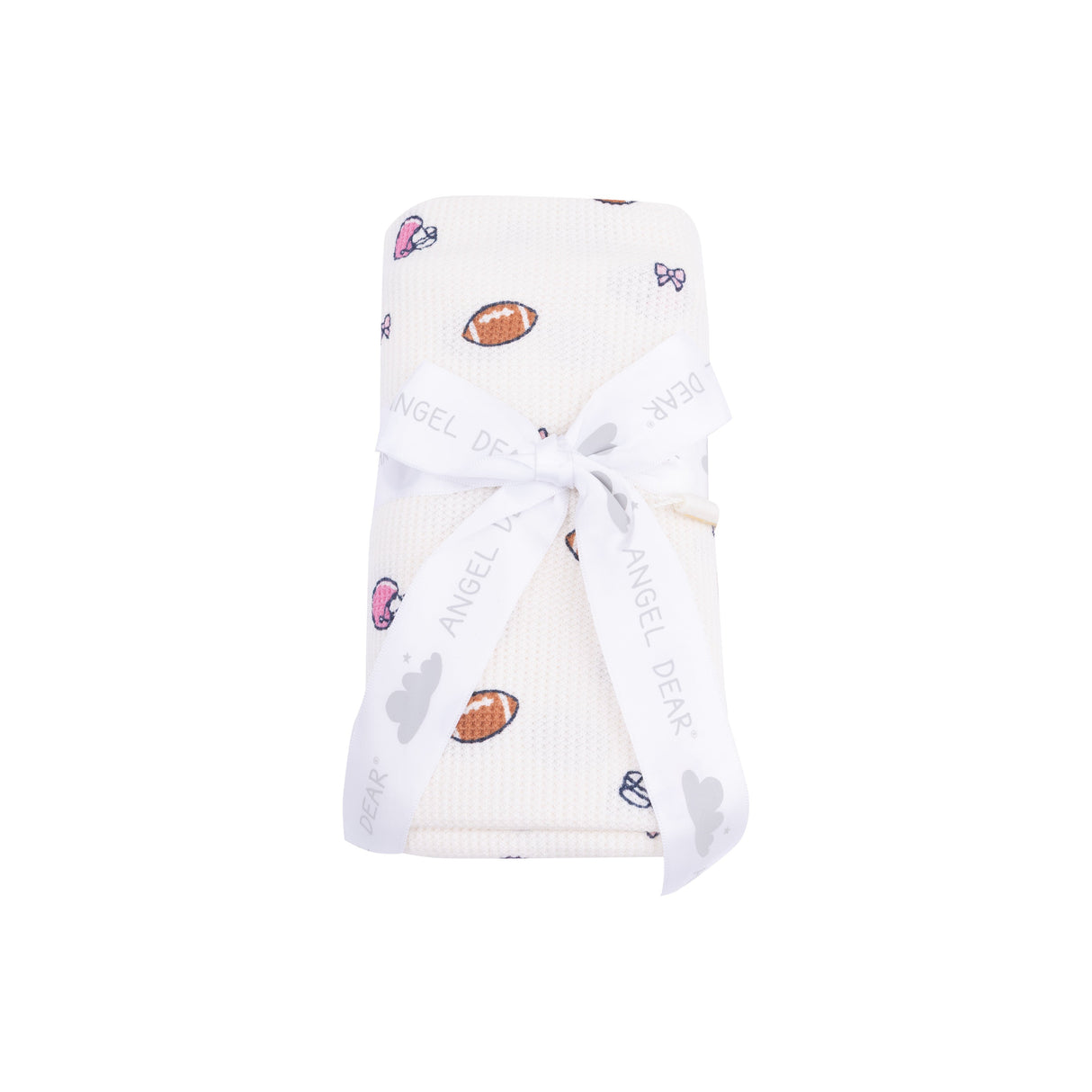 Swaddle Blanket - Footballs and Bows - HoneyBug 