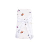 Swaddle Blanket - Footballs and Bows - HoneyBug 