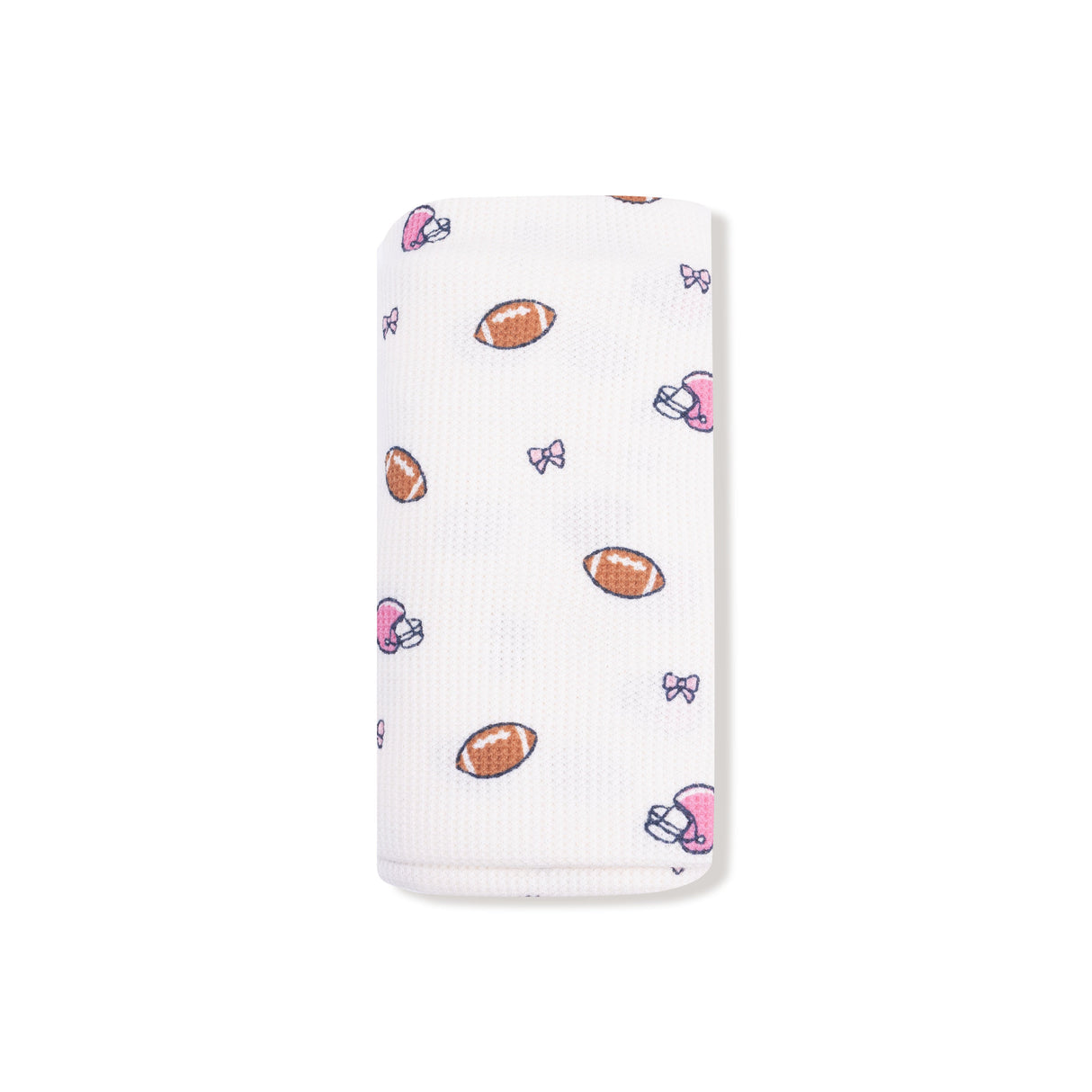 Swaddle Blanket - Footballs and Bows - HoneyBug 