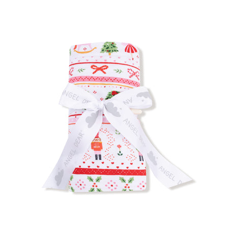 Swaddle Blanket - Sugar Plum Fairy - Nutcracker Fair Isle - Pink - HoneyBug 