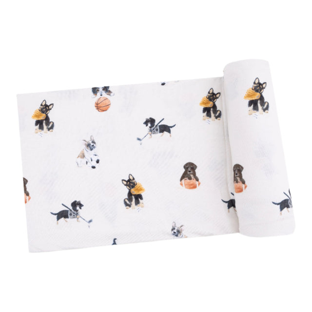 Swaddle Blanket - Sporty Puppies - HoneyBug 