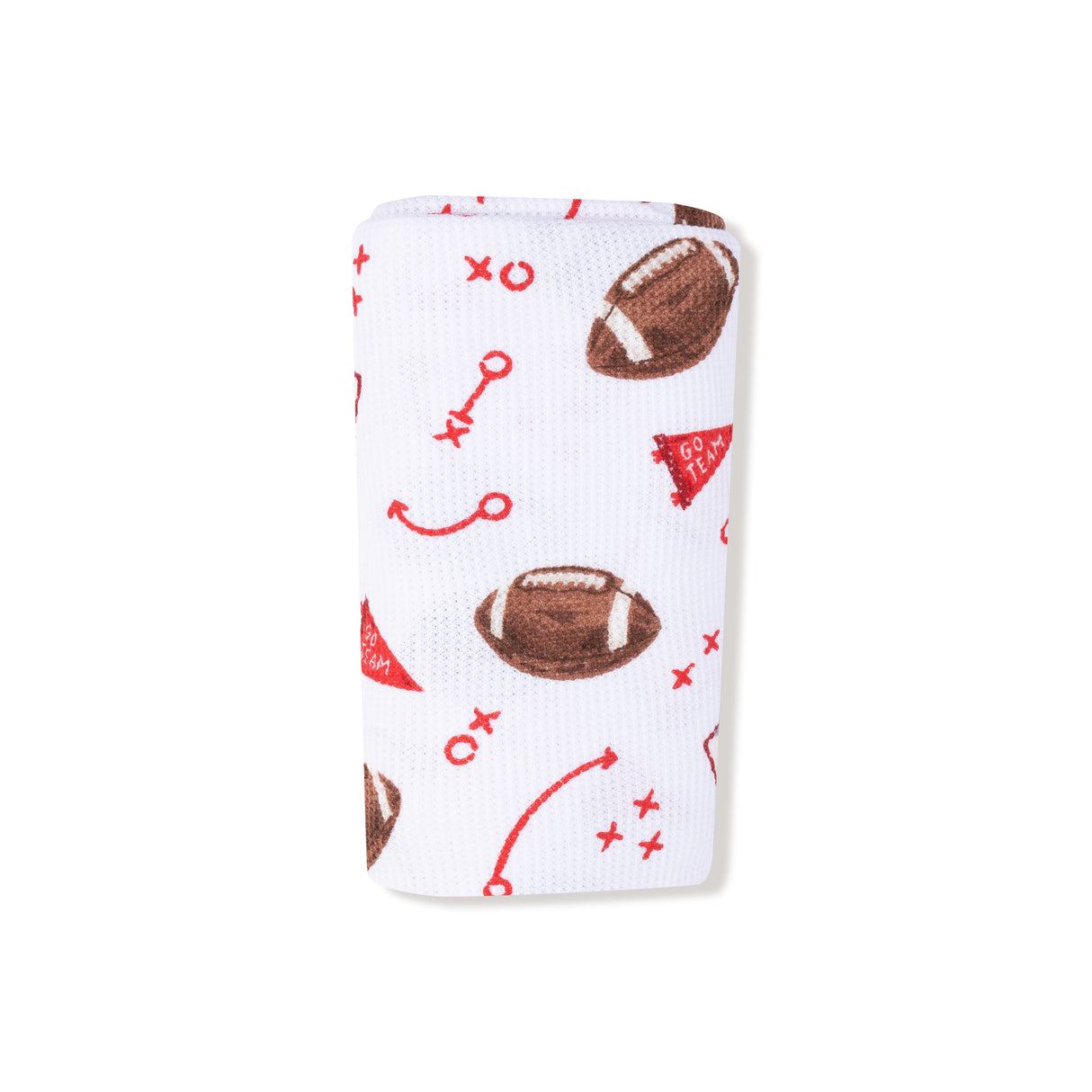 Swaddle Blanket - Touchdown Time Red - HoneyBug 