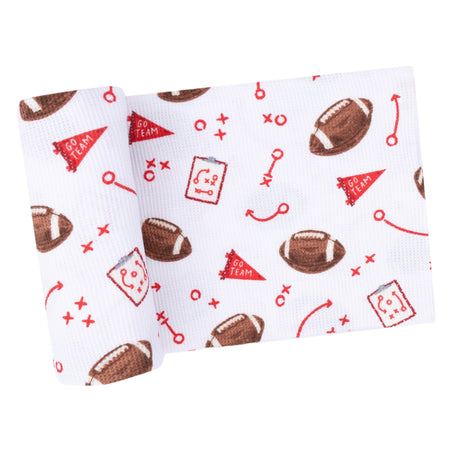 Swaddle Blanket - Touchdown Time Red - HoneyBug 
